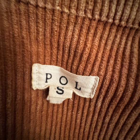 POL Clothing Frayed Hem Brown Corduroy Trucker Jacket - Picture 10 of 11